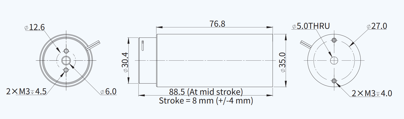 AVM35-HF-8 尺寸图