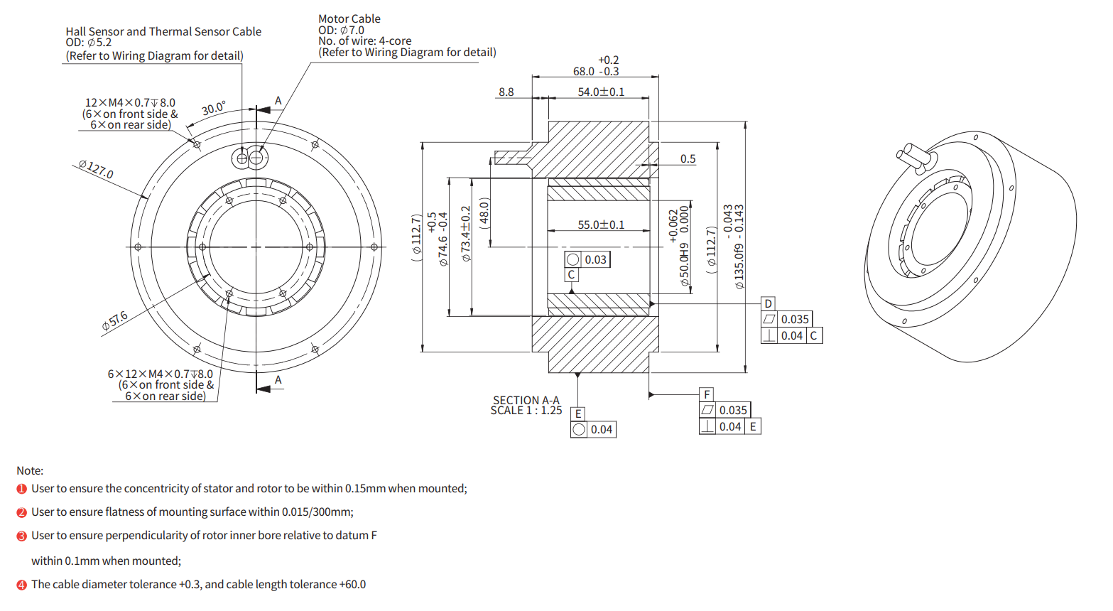 ADR135-P-54（并联） 尺寸图