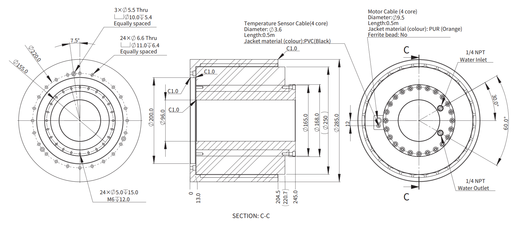 AER285-F-180 尺寸图