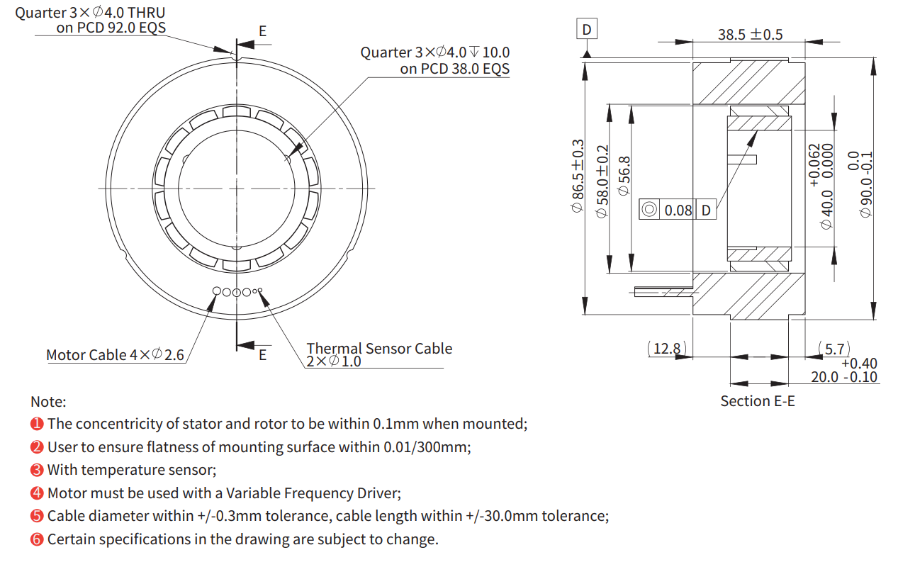 ADR090-F-020（高速） 尺寸图