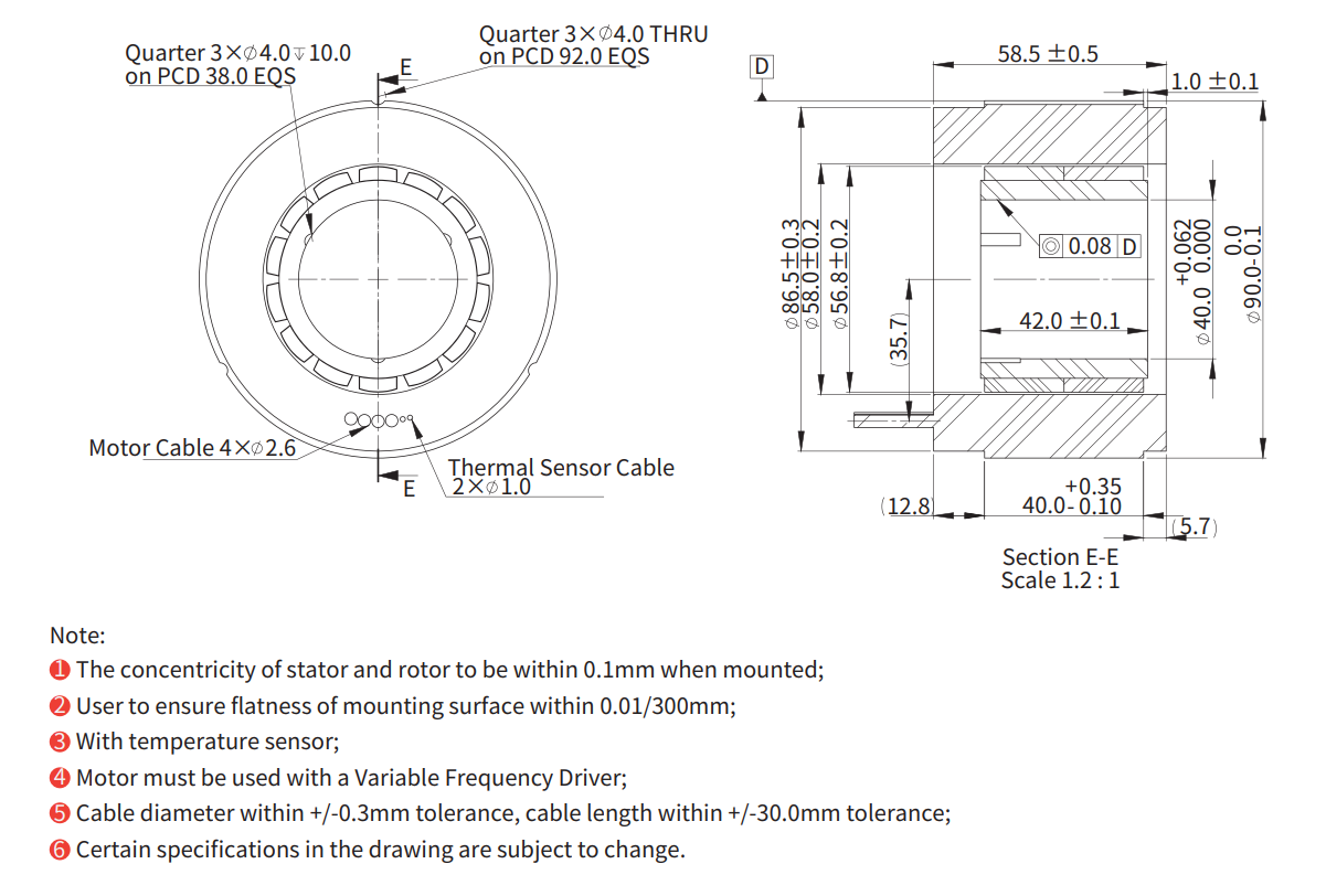 ADR090-F-040（低速） 尺寸图