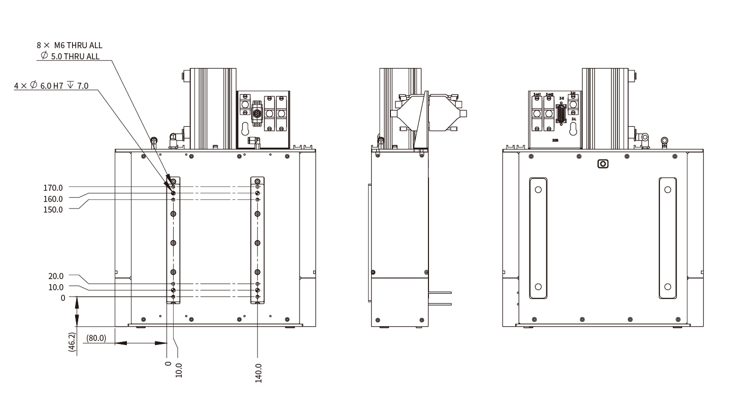 PGS-XYT Z轴机械接口图