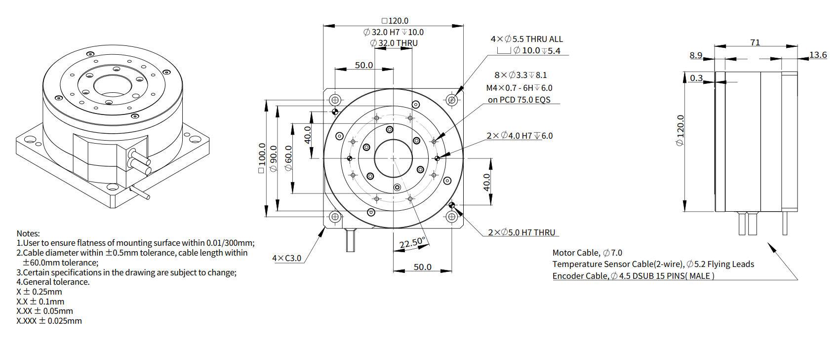 AXD120-71（串联） 尺寸图