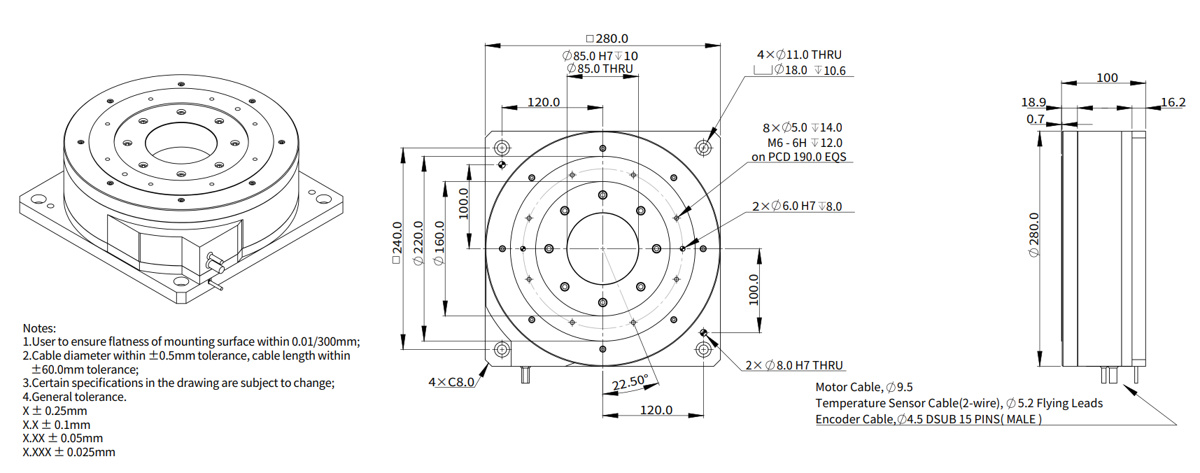 AXD280-100（并联） 尺寸图