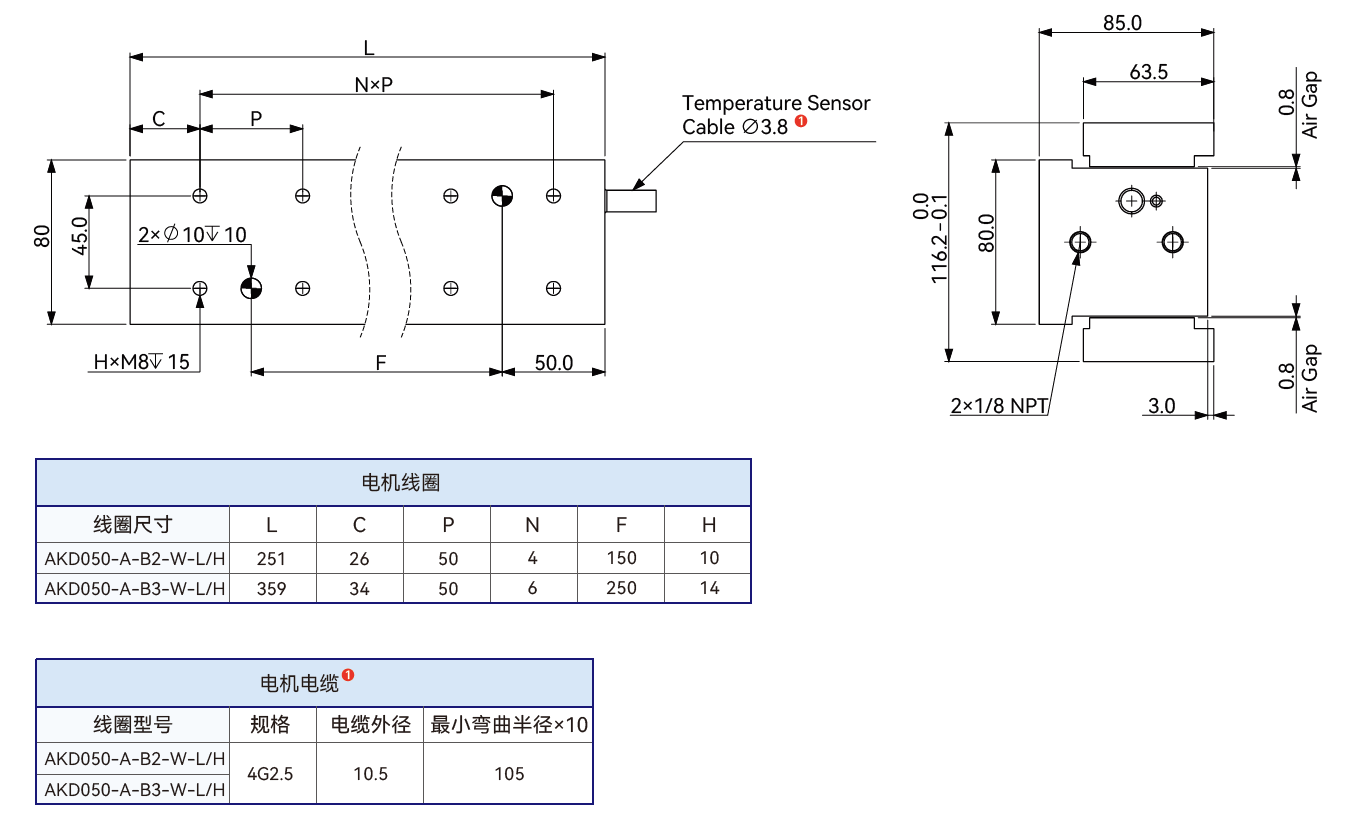 AKD050-A-B2-W-L 尺寸图